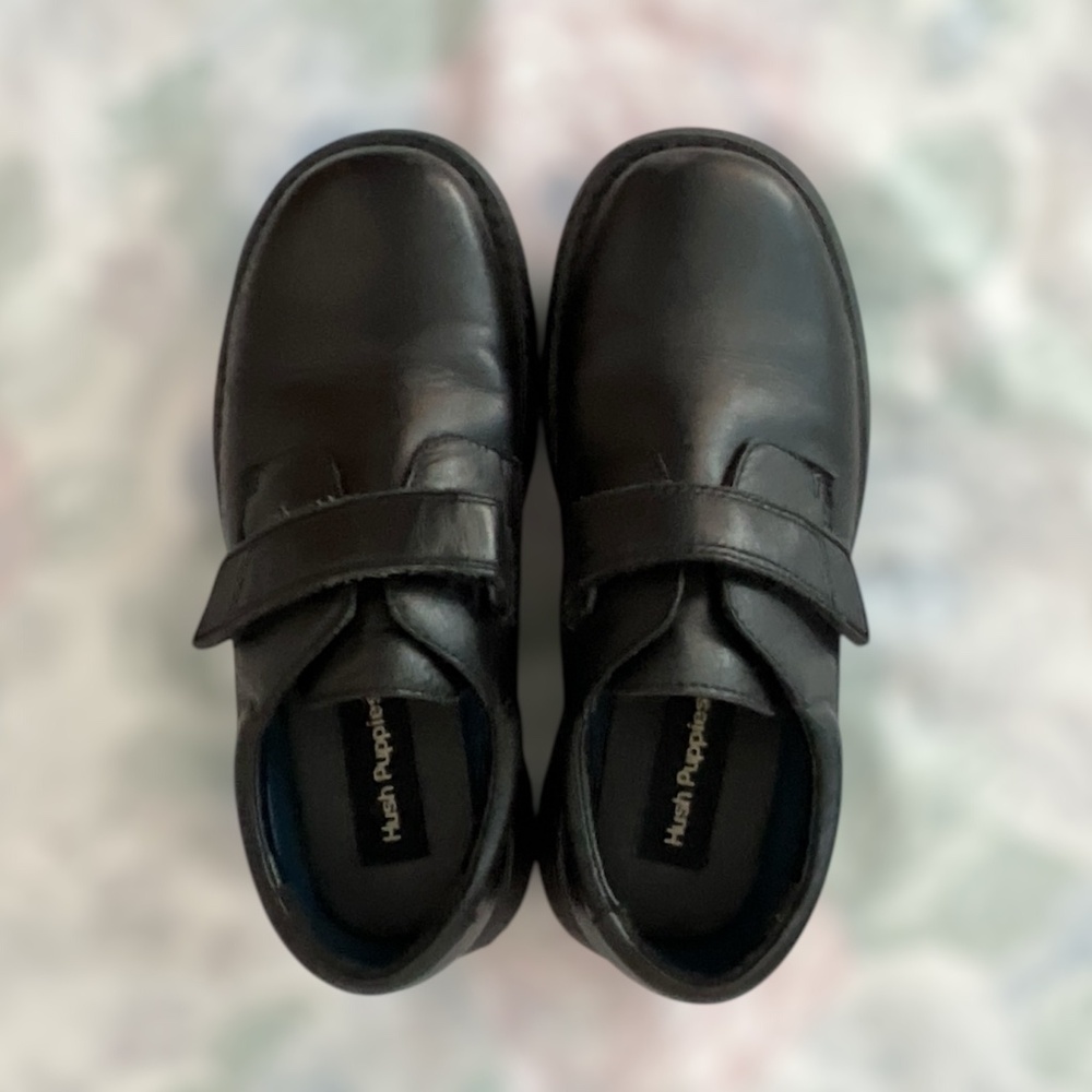 VGUC Hush Puppies Dress Shoes "Kent" Boys 2.5, Black - Picture 4 of 9